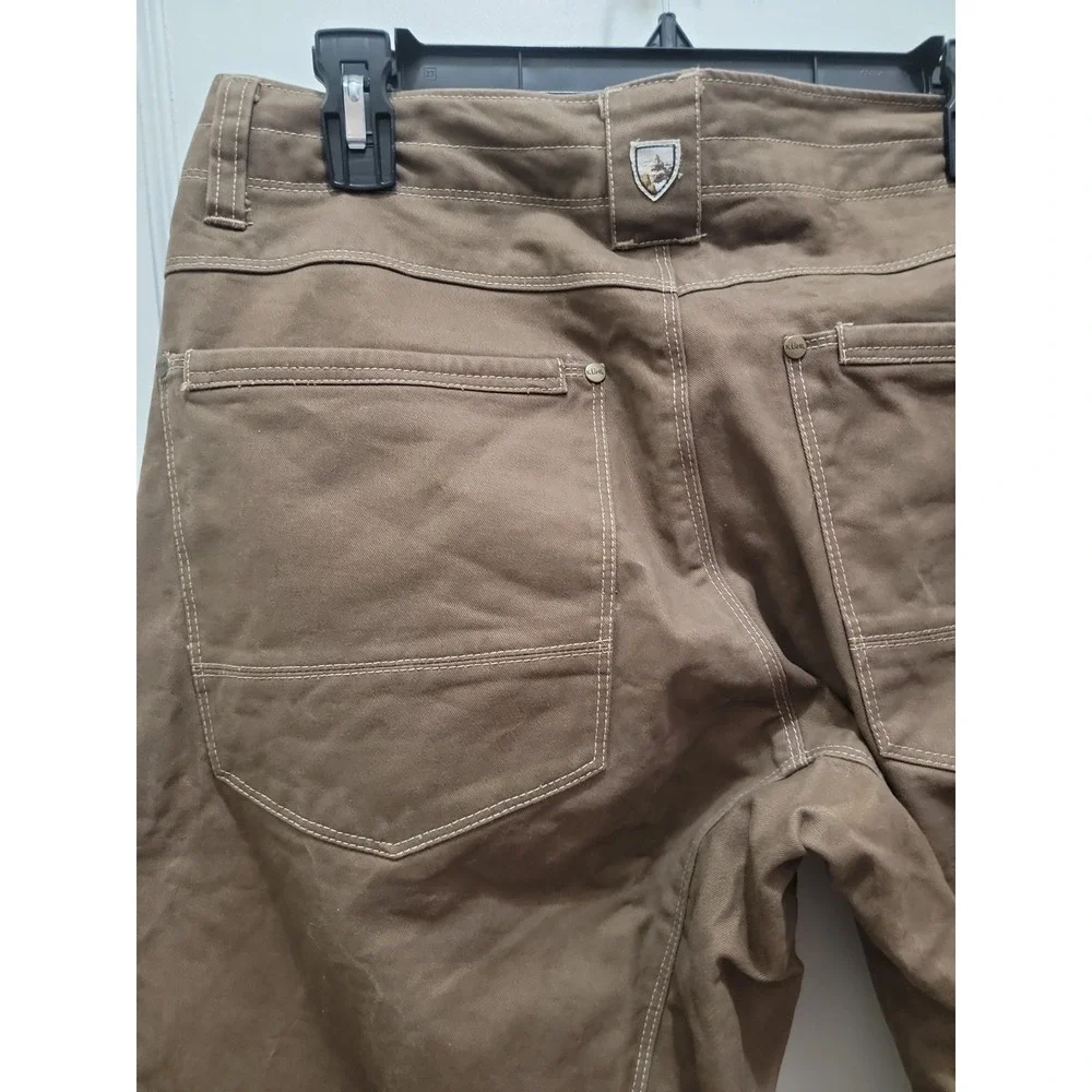 Kuhl Rydr Men's Vintage Patina Dye Brown Canvas Outdoor Pants Size 32x30 MINT